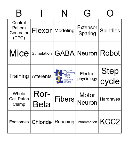 T32 SCI Retreat BINGO! Bingo Card