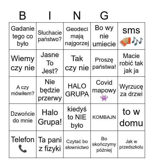 Fred Flinston Bingo Card