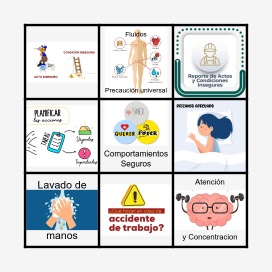 RIESGO BIOLÓGICO Bingo Card