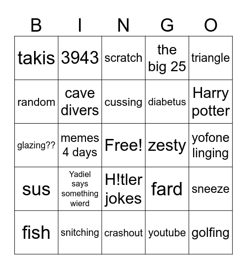 Ms Parchments Class 4-9 Bingo Card