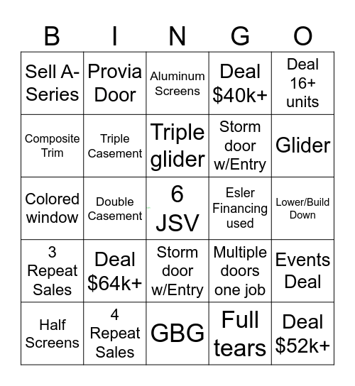 RBA Bingo Card