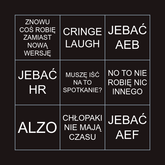 JH BINGO Card