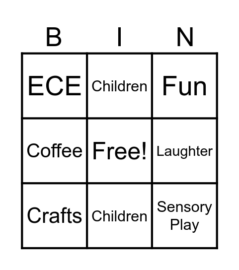 Early Childhood Education Bingo Card
