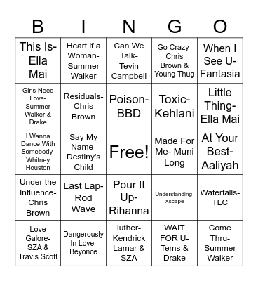 R&Bingo Card