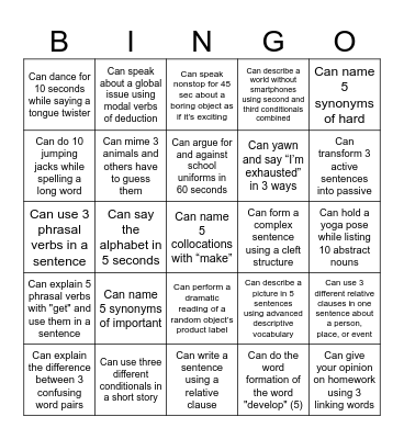 Bingo Card