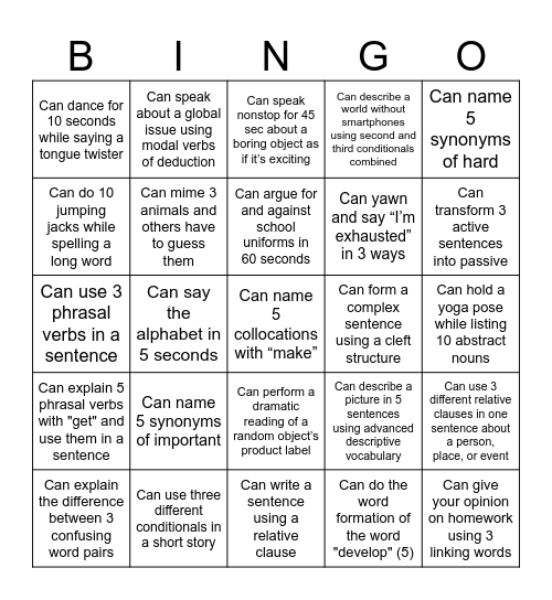 Bingo Card