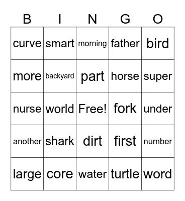 Lesson 83 Bingo Card