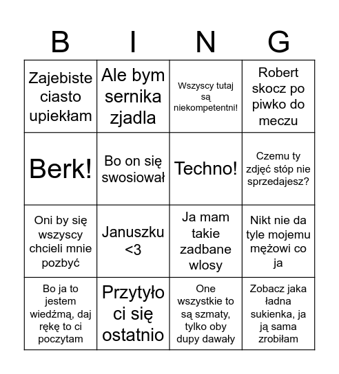 Beata Bingo Card