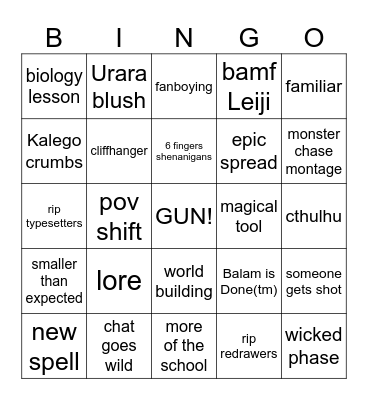 Fishing Time Bingo Card