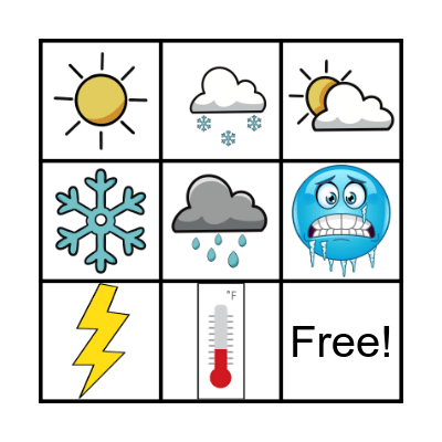 What's the weather like? Bingo Card