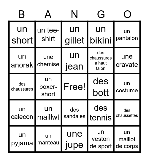 Cadyn's Banana's bizarre bewildering Bingo Bango Bingo Card