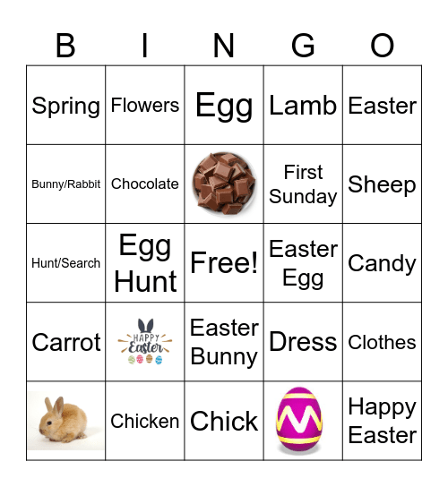 Happy Easter Bingo Card
