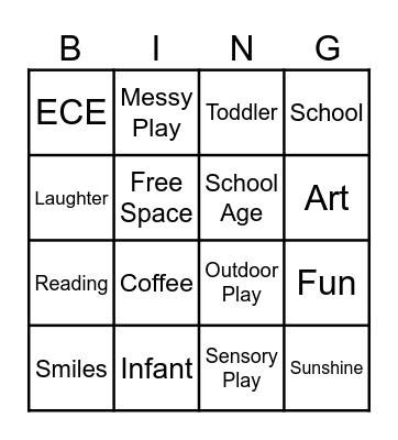ECE Bingo Card