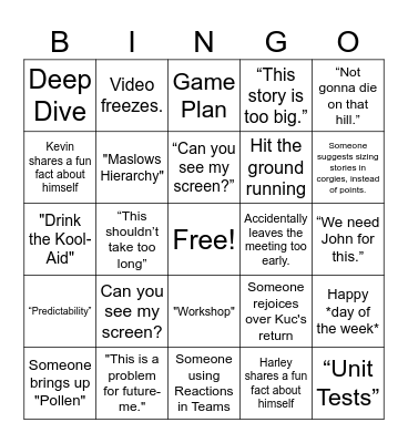 TWMS PI2 2025 Planning Bingo Card