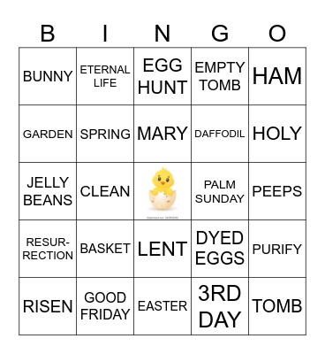EASTER BINGO Card