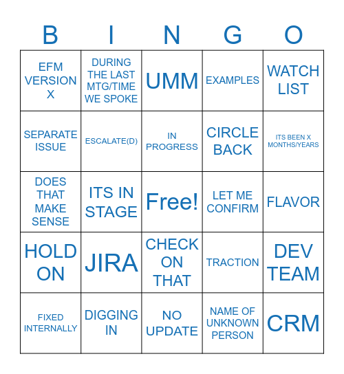 WACKY WEDNESDAYS Bingo Card