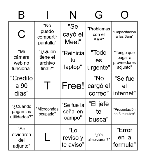 BINGO LiTEC Bingo Card