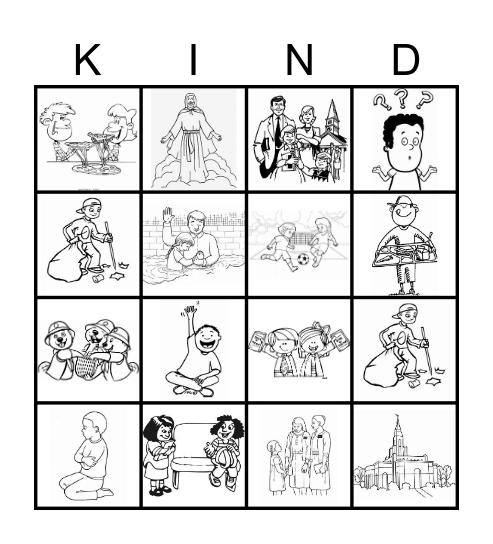 Sharing the Gospel Bingo Card