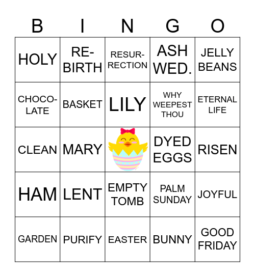 EASTER BINGO Card