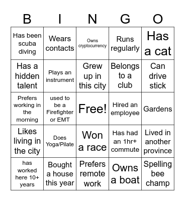 Easter Bingo Card