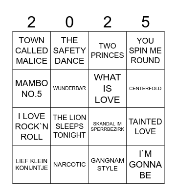 EENDAGSVLIEG SWINGO Bingo Card