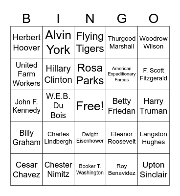 People Bingo Card