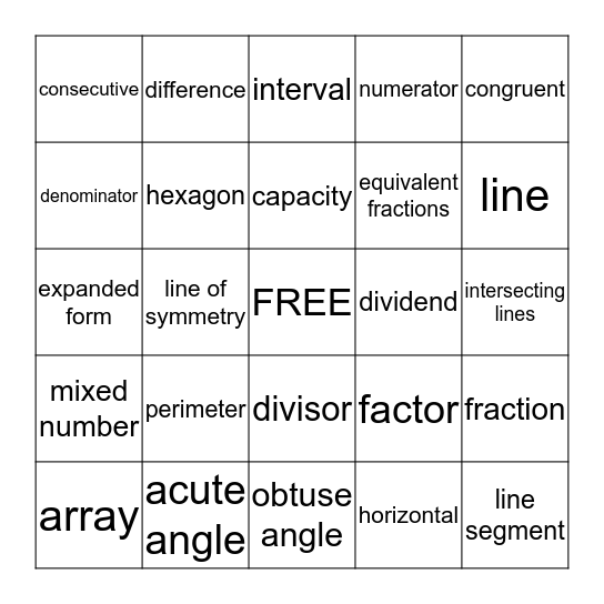 Bingo Card