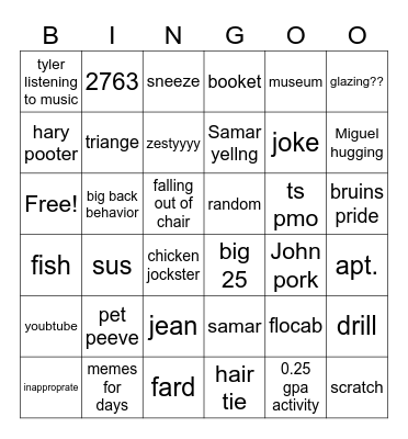 Ms Ellison 4-10 Bingo Card