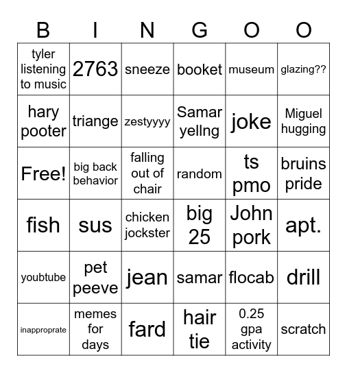 Ms Ellison 4-10 Bingo Card