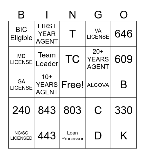 ALCOVA Networking Happy Hour Bingo Card