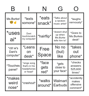 Alex Bingo Card