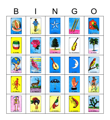 Loteria de México Bingo Card