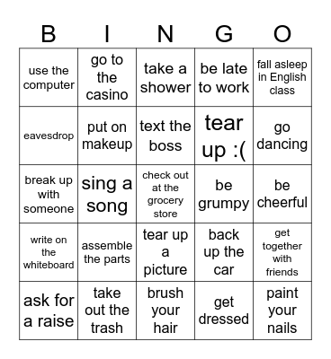 ETC Bingo Card
