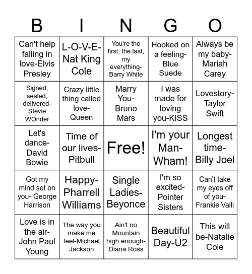 SP24 Wedding Crash! Bingo Card