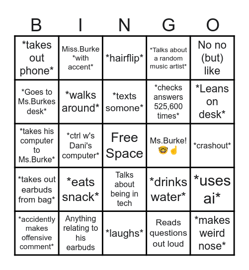 Alex Bingo Card