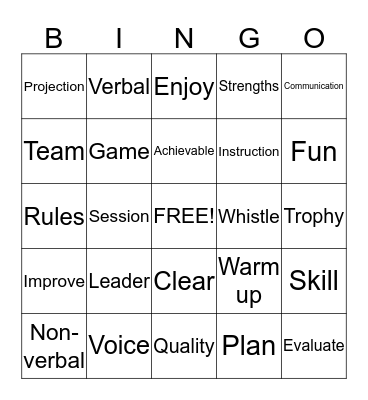 LEADERSHIP BINGO!!! Bingo Card