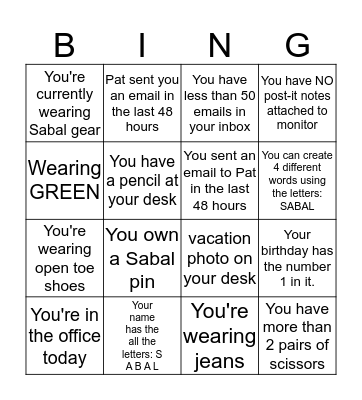OFFICE BINGO - FRIDAY EDITION Bingo Card
