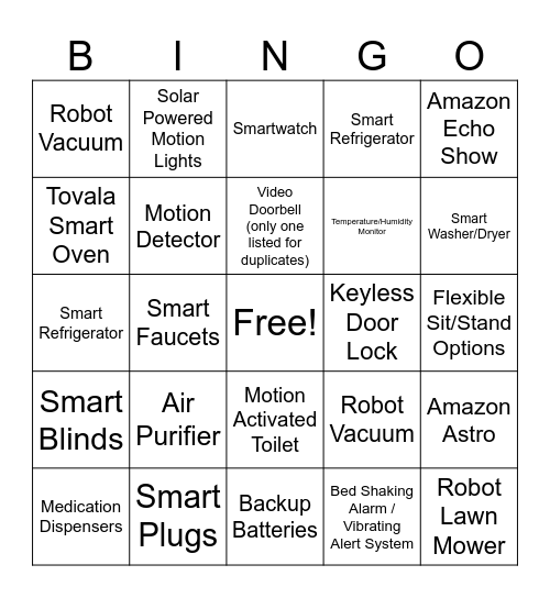 Earth Day Eco Tech Bingo Card