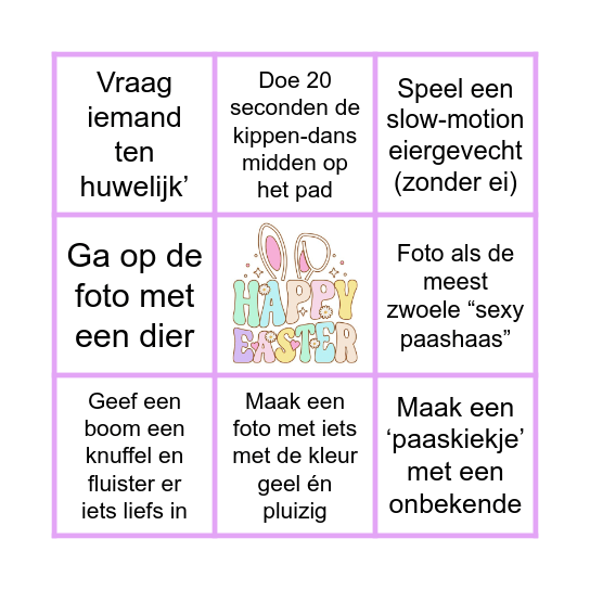 Paasbingo Card