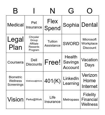 Blooming with Benefits Bingo Card