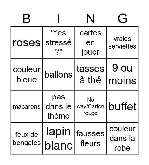 Barbara Bingo Card