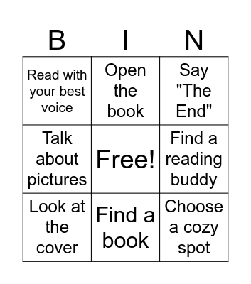 How to Read a Story Bingo Card