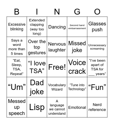 Nerd Bingo Card