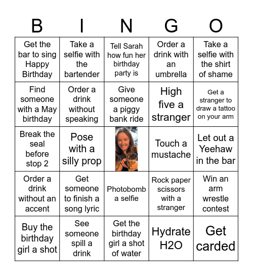 TRAIN CRAWL BINGO Card