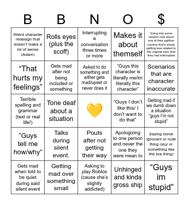 Spring Tour (secret edition) Bingo Card