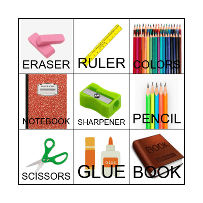 CLASSROOM OBJECTS Bingo Card