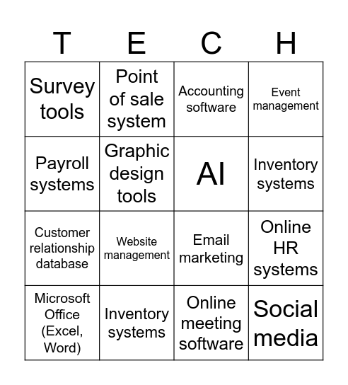 TECH BINGO Card