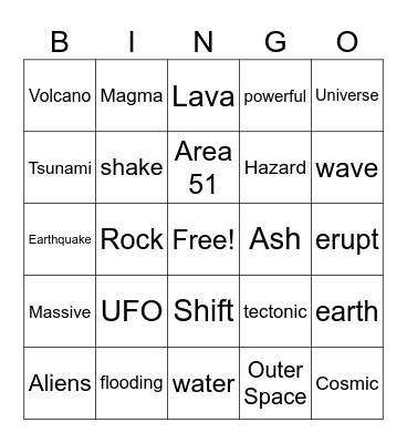 Bingo! Bingo Card