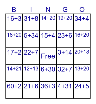 Place Value Bingo Card