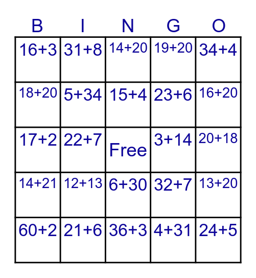 Place Value Bingo Card